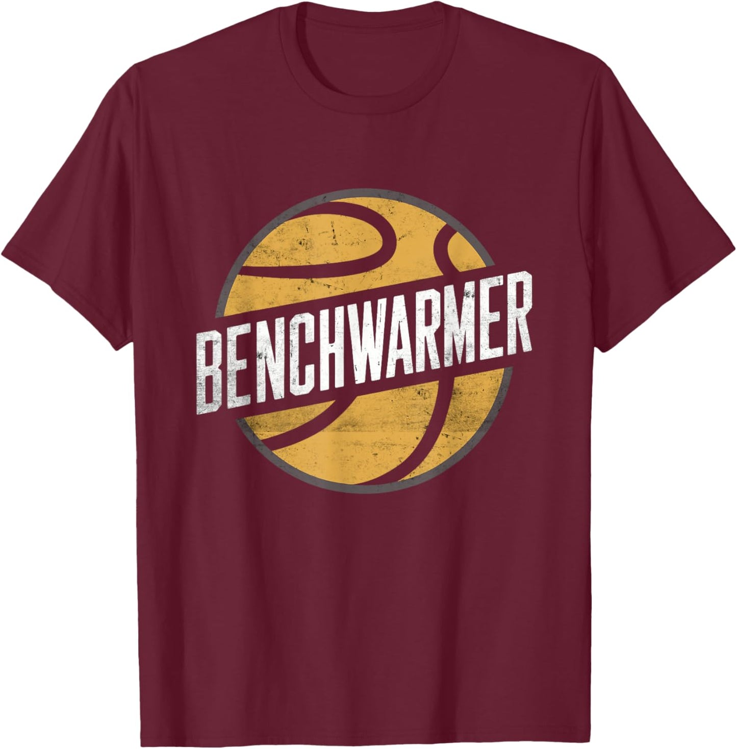 Funny saying: Best Benchwarmer Bench Press Basketball T-Shirt - T-Shirt | Maroon