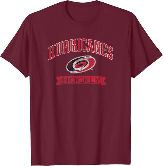 Carolina Hurricanes Vintage Hockey Officially Licensed T-Shirt - T-Shirt | Maroon