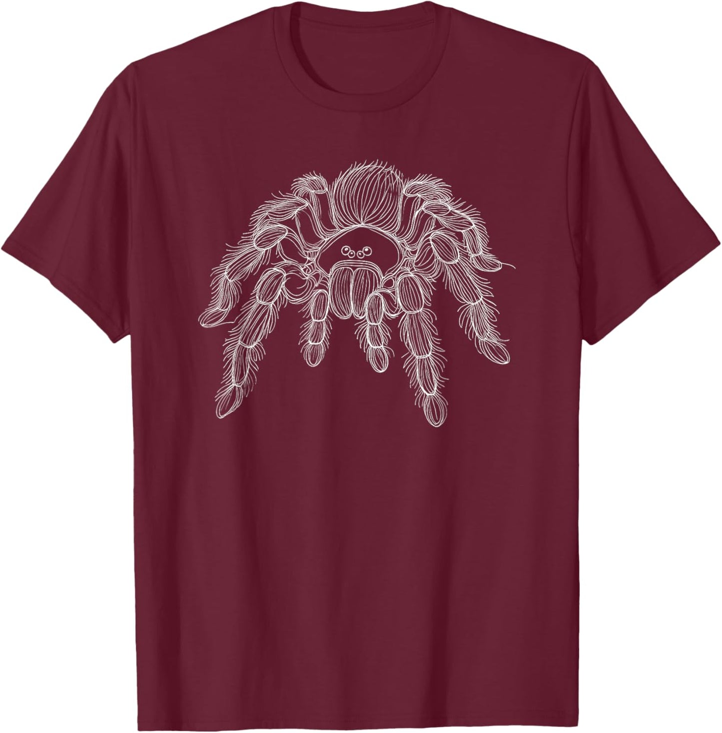 Line Art Tarantula Enclosure Tarantulas T-Shirt - T-Shirt | Maroon