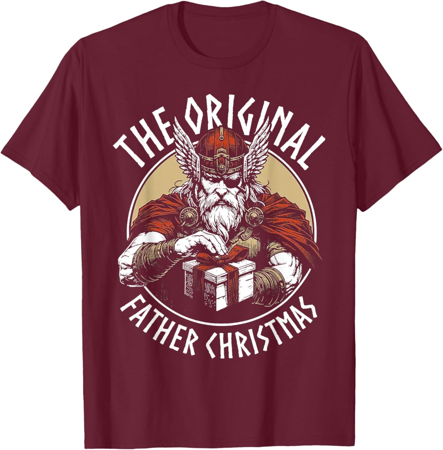 Odin The Original Father Christmas T-Shirt - T-Shirt | Maroon