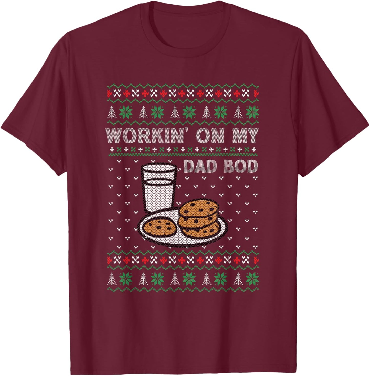 Pregnancy New Mom Baby Pregnant Christmas Matching Couples T-Shirt - T-Shirt | Maroon