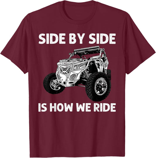 Funny SxS Design Women Offroading UTV Side By Side T-Shirt - T-Shirt | Maroon