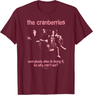 The Cranberries Everybody Else is Doing It Pink Vintage Band T-Shirt - T-Shirt | Maroon