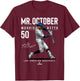 Mr. October Mookie Betts Los Angeles Baseball MLBPA T-Shirt - T-Shirt | Maroon
