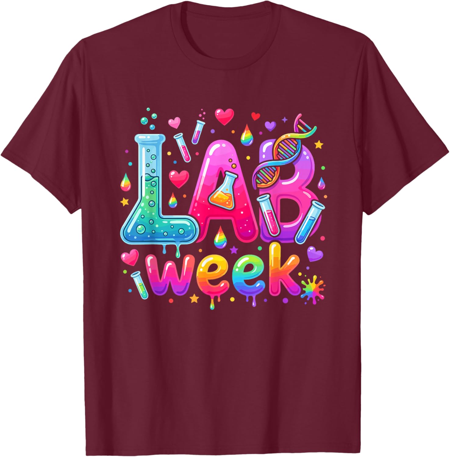 Lab Week 2026 Medical Laboratory Science Teachers T-Shirt - T-Shirt | Maroon