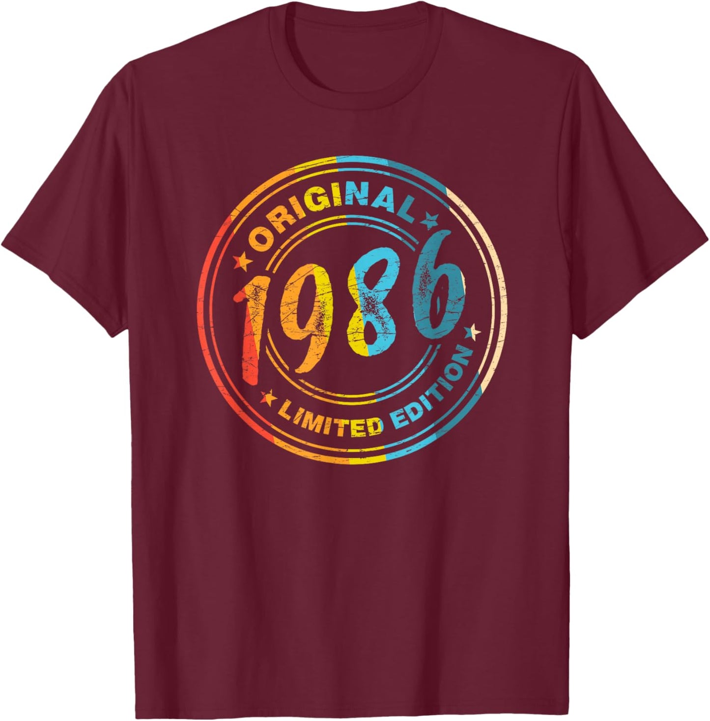 40.Geburtstag Retro Vintage 1986 Mann Frau Geschenk T-Shirt - T-Shirt | Maroon