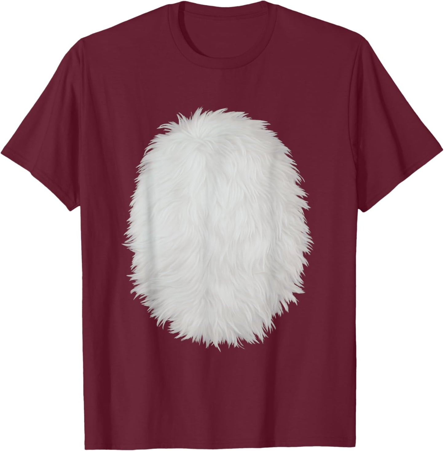 White Belly Costume DIY Cosplay Panda Bear Cat Skunk Deer T-Shirt - T-Shirt | Maroon