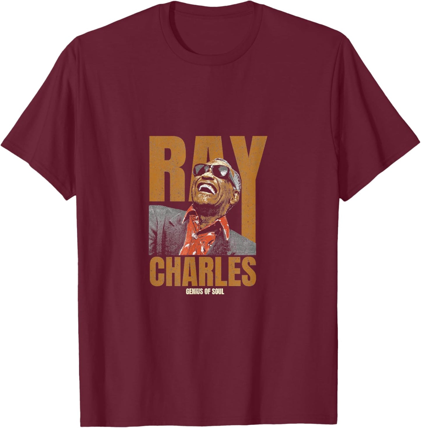 Ray Charles - Genius Of Soul T-Shirt - T-Shirt | Maroon