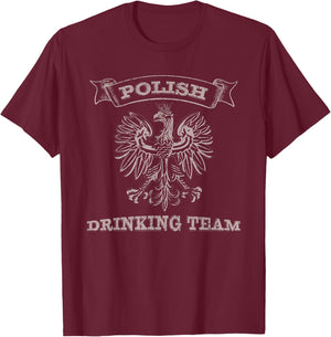 Oh Boy Love It Funny Polish Gifts, Polish Pride, Polish Drinking Team , Small, Black T-Shirt - T-Shirt | Maroon
