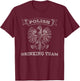 Oh Boy Love It Funny Polish Gifts, Polish Pride, Polish Drinking Team , Small, Black T-Shirt - T-Shirt | Maroon