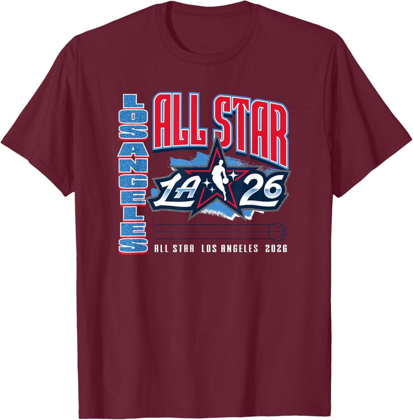 NBA Official 2026 All-Star Los Angeles T-Shirt - T-Shirt | Maroon