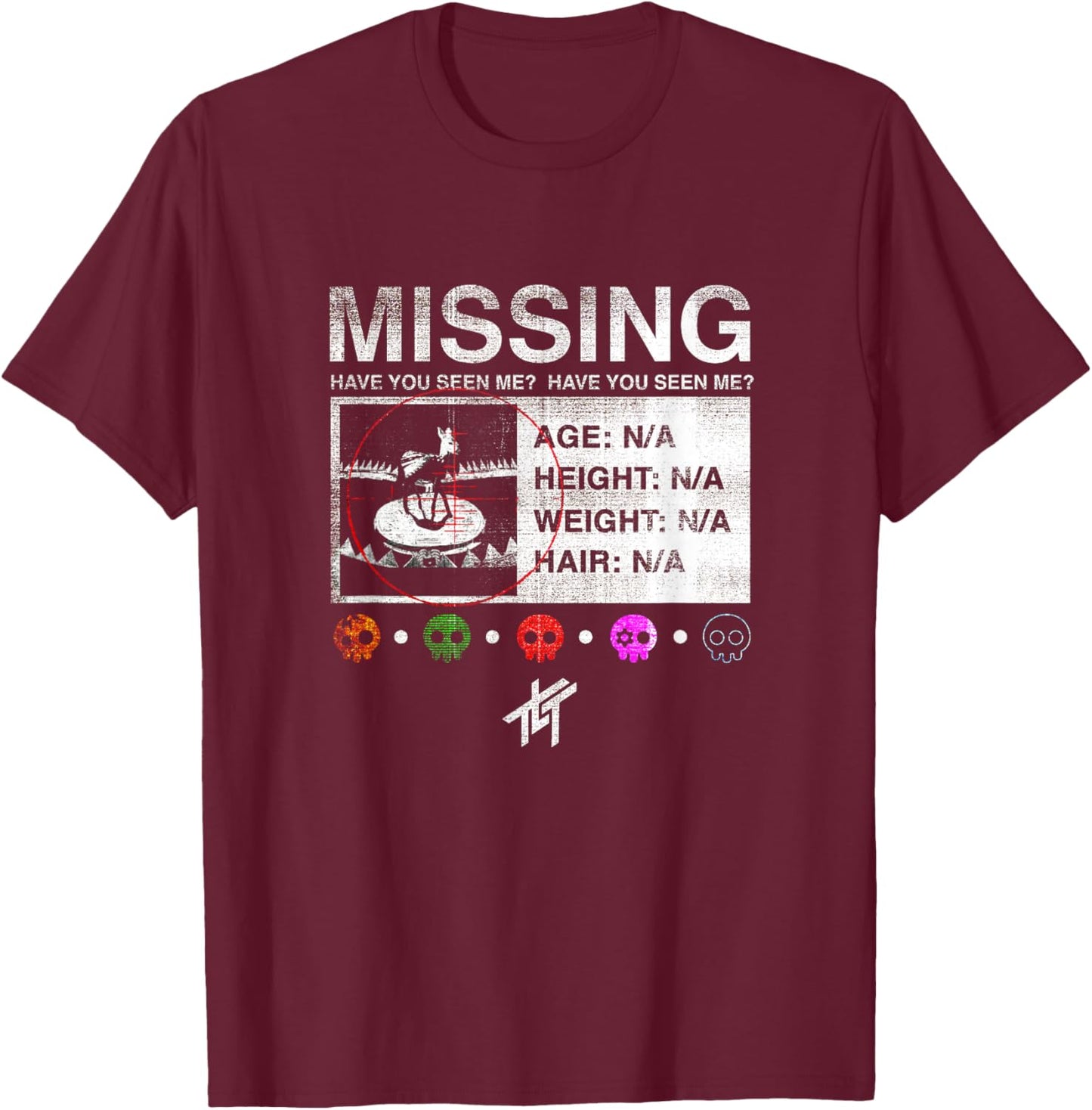 The Living Tombstone Missing T-Shirt - T-Shirt | Maroon