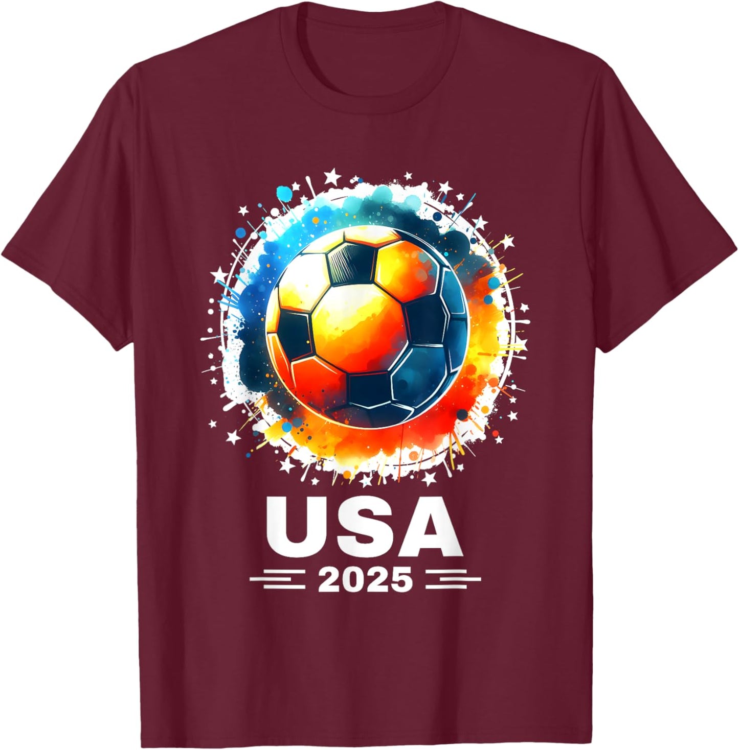 2025 Soccer Apparel Soccer 2025 Soccer T-Shirt - T-Shirt | Maroon
