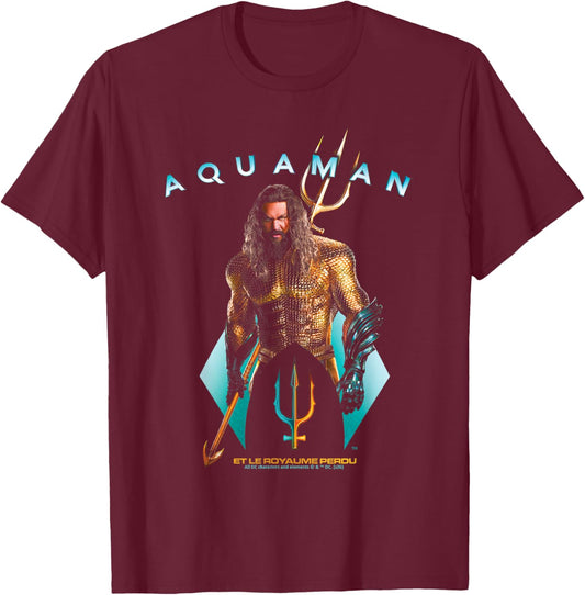 Aquaman Ocean Hero DC Comics Adventure Affichage sur Le thème de L'Aventure T-Shirt - T-Shirt | Maroon