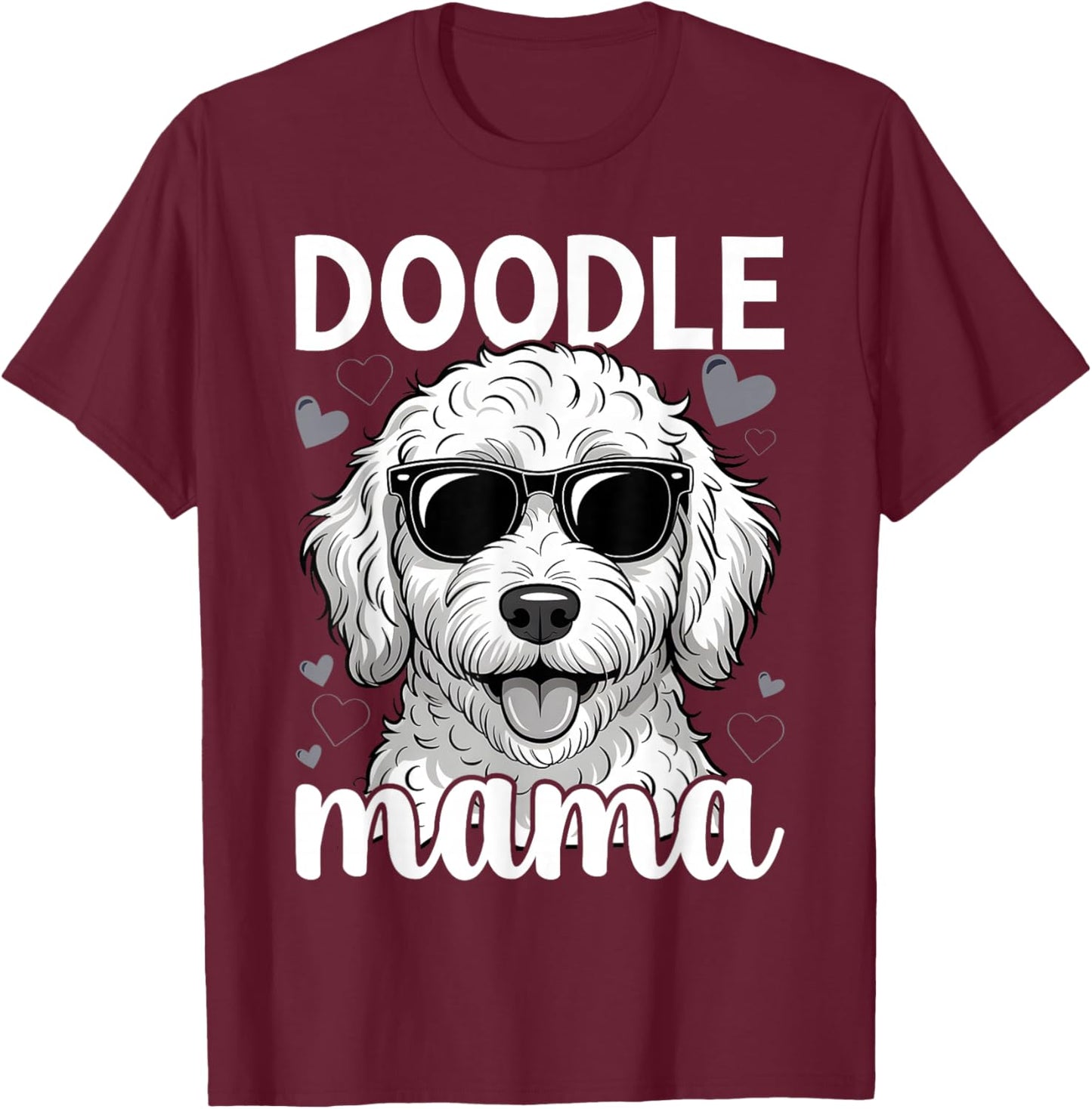 Doodle Mom Idea Mama Funny Dog Goldendoodle T-Shirt - T-Shirt | Maroon