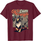 Funny Dachshund Off to Cause A Kerfuffle Retro Wiener Dog T-Shirt - T-Shirt | Maroon