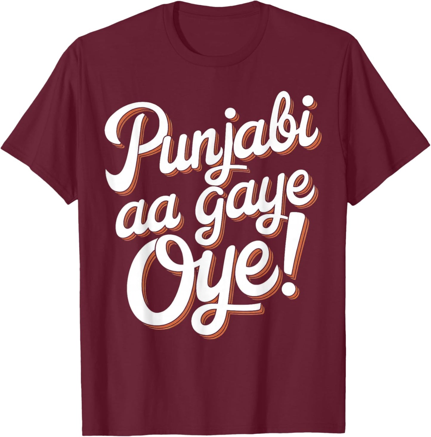 Punjabi Aa Gaye Oye Diljit Funny T-Shirt - T-Shirt | Maroon