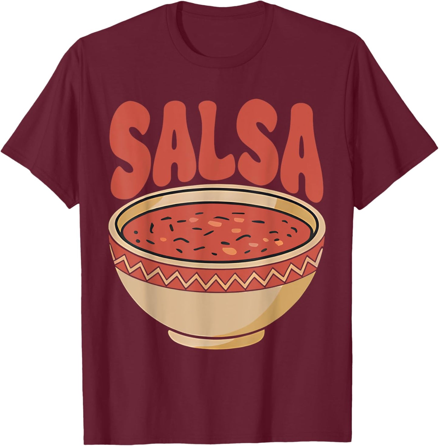 Chips and Salsa Matching Couple Cute Cinco De Mayo T-Shirt - T-Shirt | Maroon