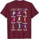 God Says I Am Christian Girls Teens Kids Basketball Tie Dye T-Shirt - T-Shirt | Maroon