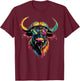 Buffalo Cape Water Buffalos Safari South African Buffalo T-Shirt - T-Shirt | Maroon