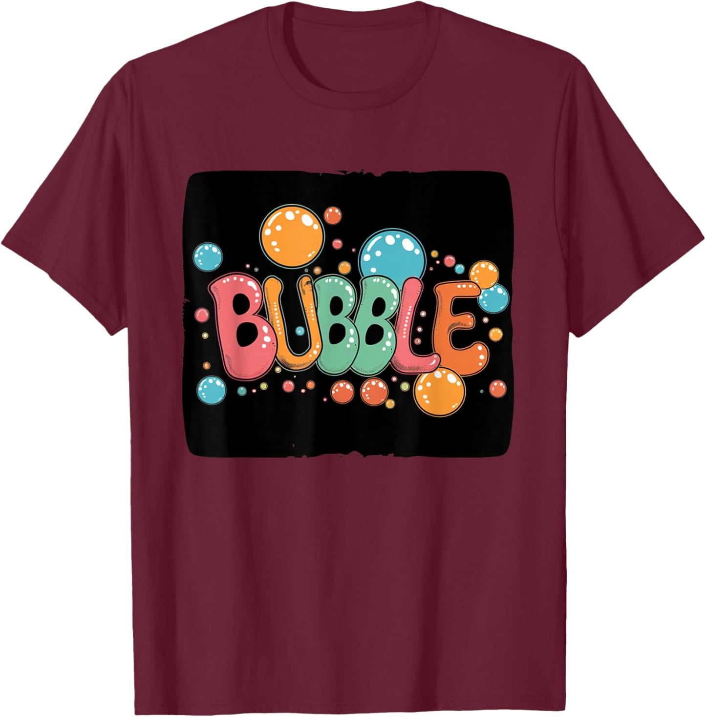 Colorful Bubble Costume for Boys and Girls T-Shirt - T-Shirt | Maroon