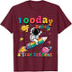 100th Day of School Kids 100 days of being a star student T-Shirt - T-Shirt | Maroon