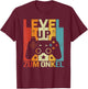 Level Up zum Onkel Schwangerschaft Verkünden Retro Gamer T-Shirt - T-Shirt | Maroon