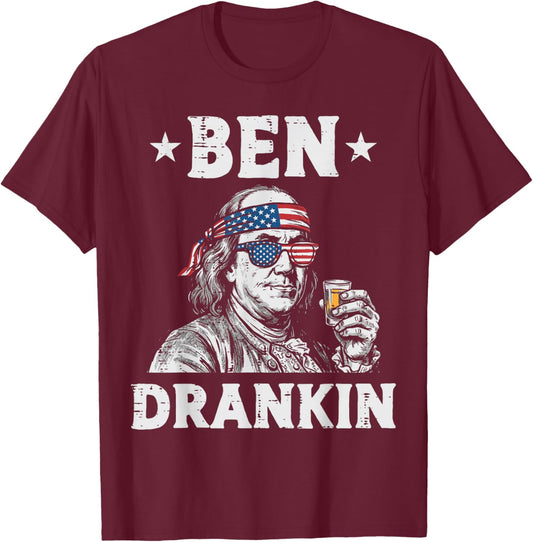 4th of July Funny July Fourth American Patriotic Men Women T-Shirt - T-Shirt | Maroon