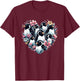 Penguins Love Beautiful Colorful Penguin Art Animal T-Shirt - T-Shirt | Maroon
