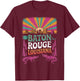 Retro Baton Rouge Louisiana Sunset Skyline Vintage T-Shirt - T-Shirt | Maroon