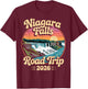 Niagara Falls Road Trip 2026 Summer Vacation Souvenir T-Shirt - T-Shirt | Maroon