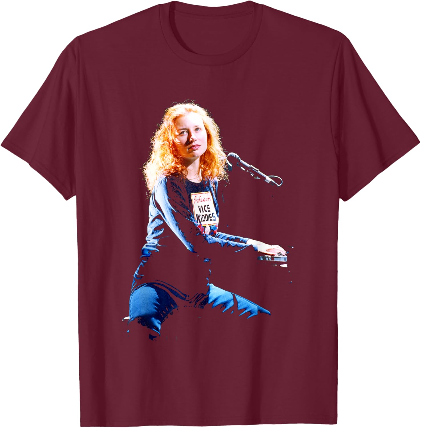 Singer Tori Amos at The Piano Live T-Shirt - T-Shirt | Maroon