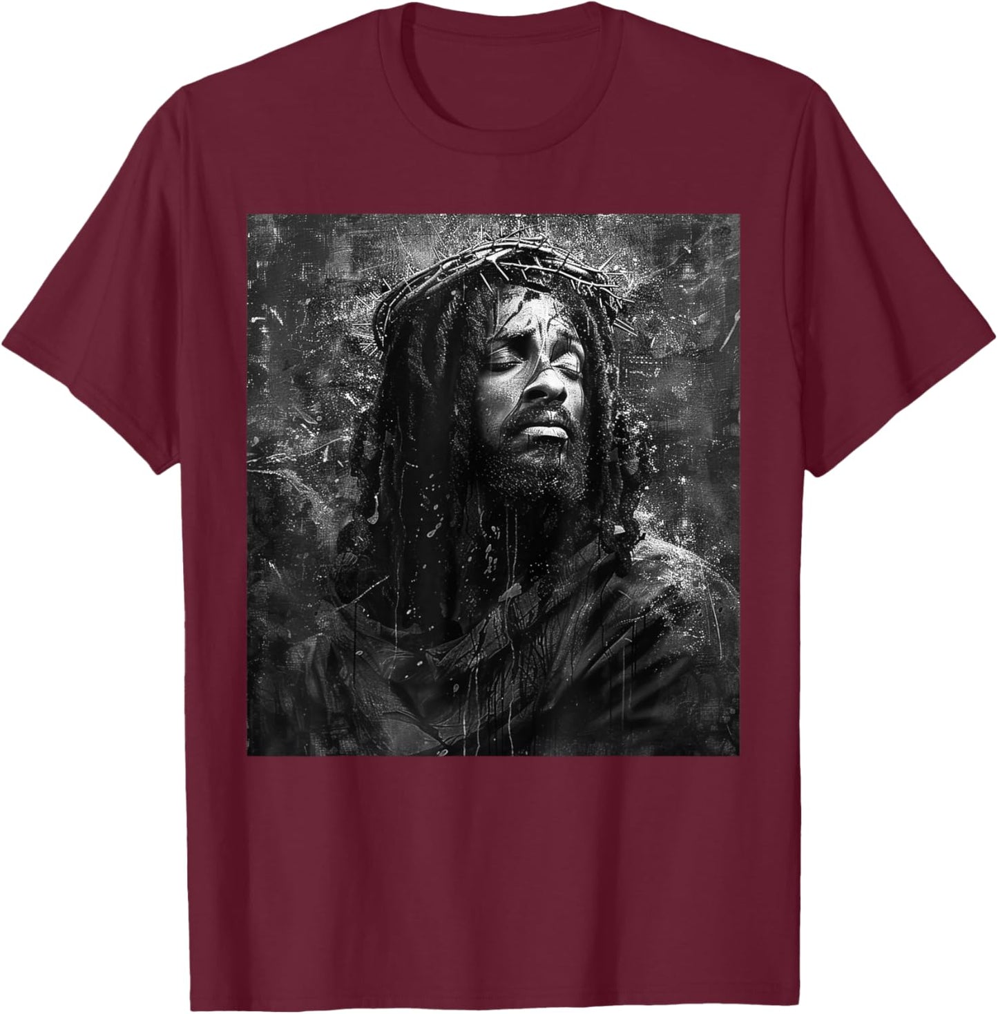 Black Jesus, Christianity, Church, Christ, Jesus T-Shirt - T-Shirt | Maroon