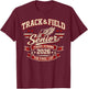 Senior 2026 Track and Field Final Lap Runner Graduation T-Shirt - T-Shirt | Maroon