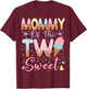 Mommy of The Two Sweet 2nd Birthday Girl Ice Cream T-Shirt - T-Shirt | Maroon