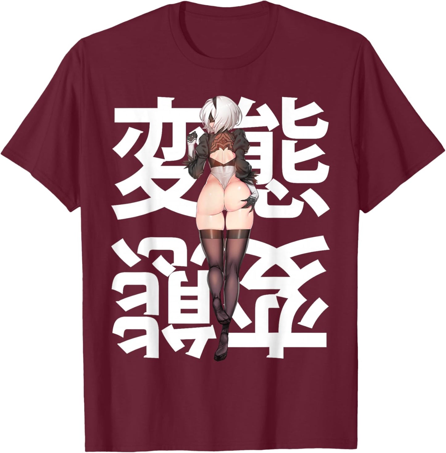 Warrior Waifu Anime Otaku Manga 3 T-Shirt - T-Shirt | Maroon