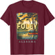 Foley Alabama AL Coastal Bliss SD981 T-Shirt - T-Shirt | Maroon