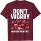 Funny Butcher Design Women Butchery Meat Butcher T-Shirt - T-Shirt | Maroon