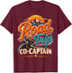Road Trip Co Captain Vintage Family Vacation Group T-Shirt - T-Shirt | Maroon
