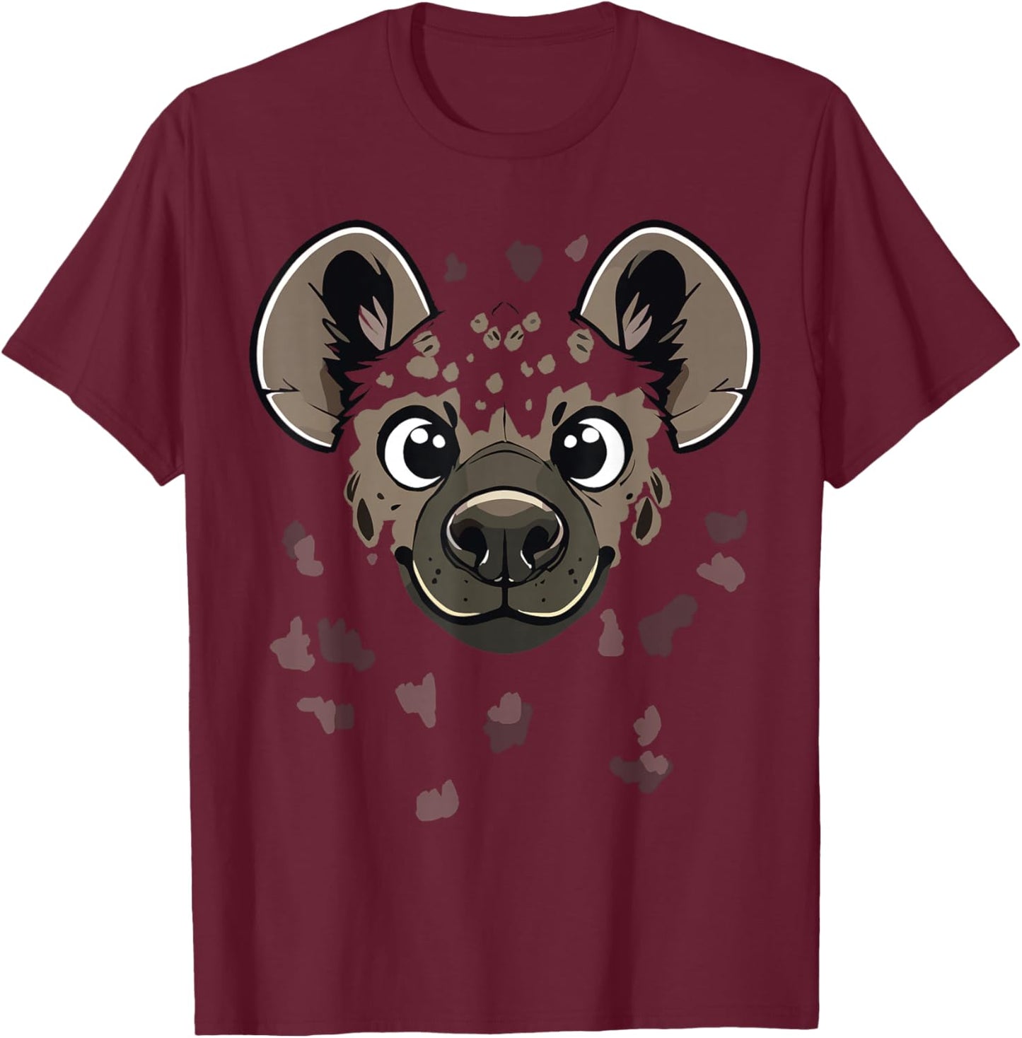 Funny Hyena costume, funny Hyena face costume T-Shirt - T-Shirt | Maroon