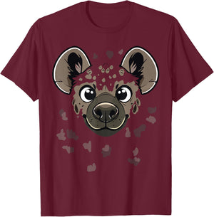 Funny Hyena costume, funny Hyena face costume T-Shirt - T-Shirt | Maroon