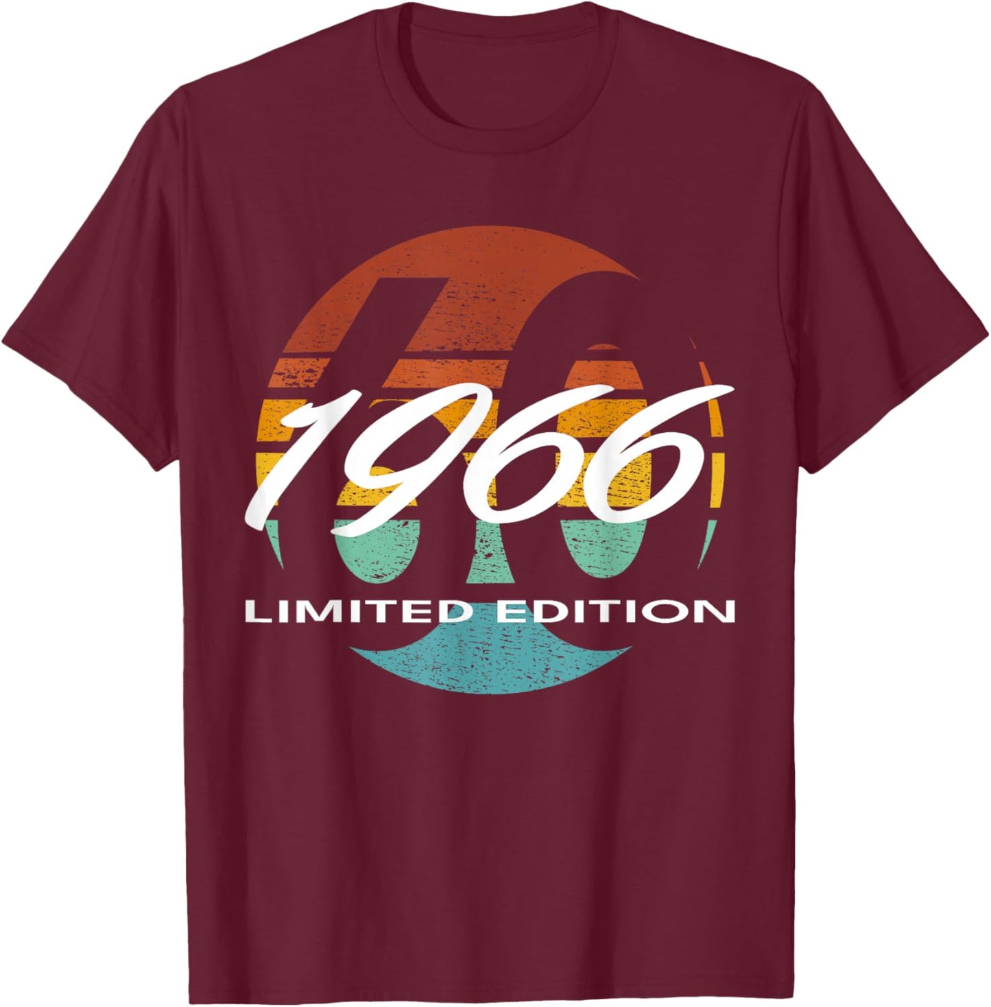 60th Birthday Man Woman 60 Years 1966 Funny Gift T-Shirt - T-Shirt | Maroon