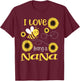 I Love Being A Nana Sunflower Bee Lover T-Shirt - T-Shirt | Maroon