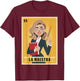 La Maestra Mexican Bingo Card Teacher Lottery Card T-Shirt - T-Shirt | Maroon