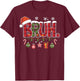 Bruh Christmas Santa Happy Christmas Family Xmas Christmas T-Shirt - T-Shirt | Maroon