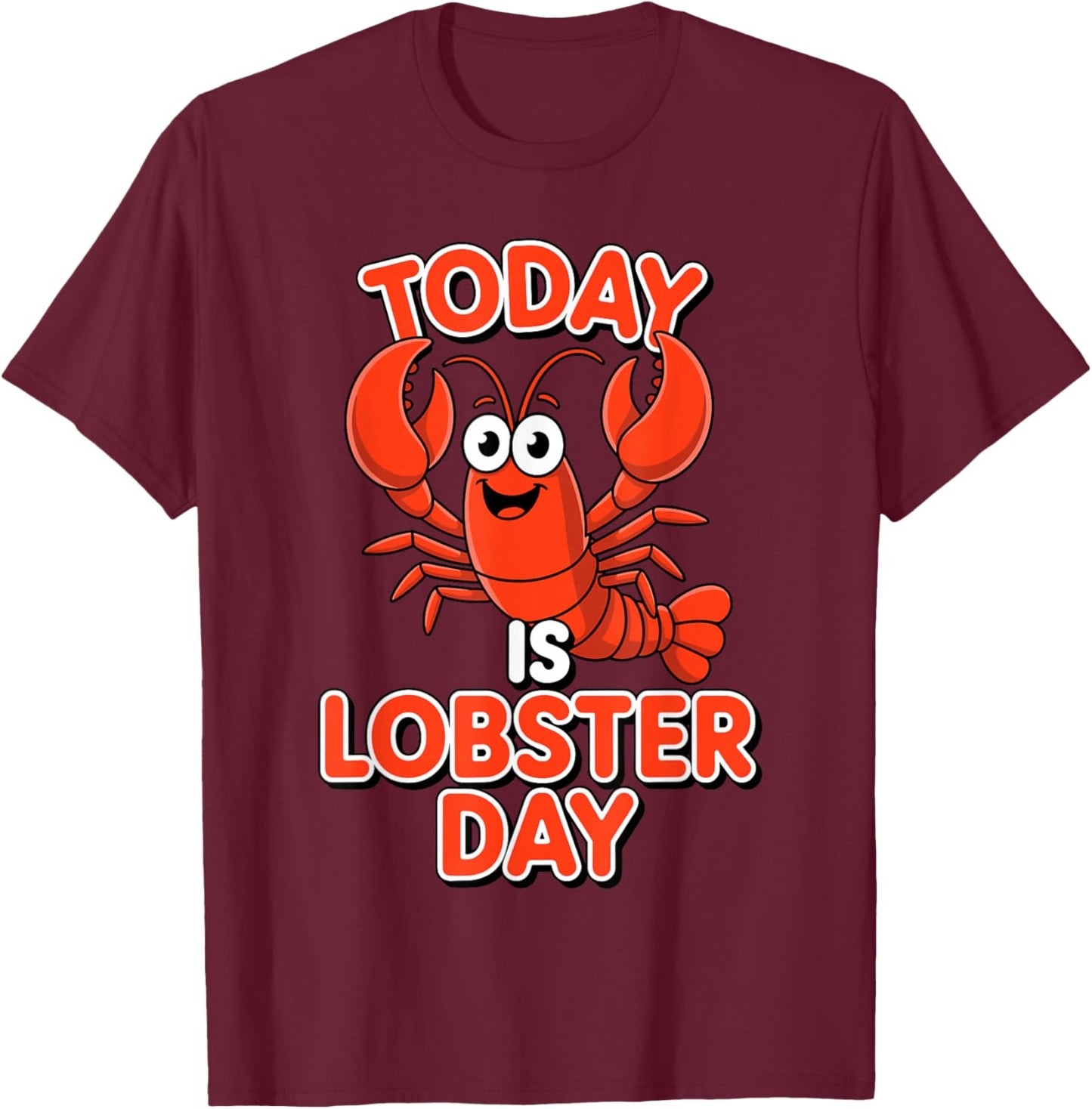 Funny Lobster Art Women Kids Seafood Lobster Lover T-Shirt - T-Shirt | Maroon