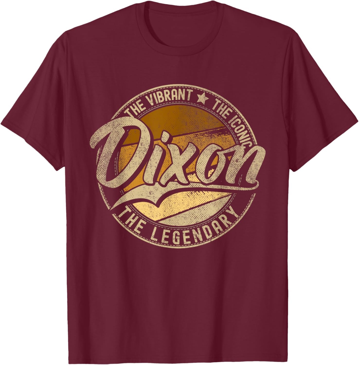 Dixon IL | Illinois | Vintage Distressed T-Shirt - T-Shirt | Maroon