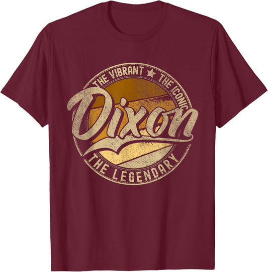 Dixon IL | Illinois | Vintage Distressed T-Shirt - T-Shirt | Maroon