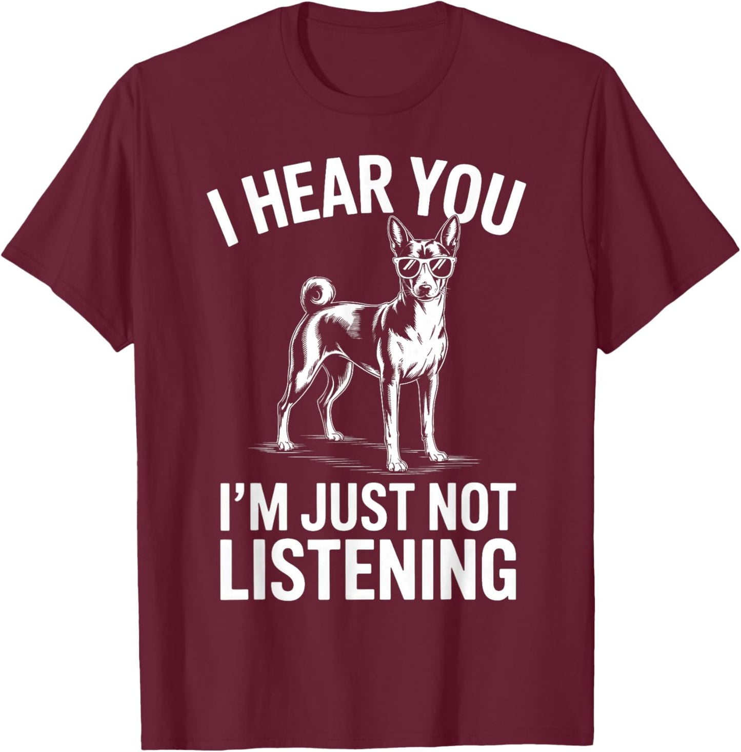 Basenji Funny Basenji T-Shirt - T-Shirt | Maroon