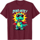Dino-Mite – Superhero T-Rex Graphic Pun for Kids T-Shirt - T-Shirt | Maroon
